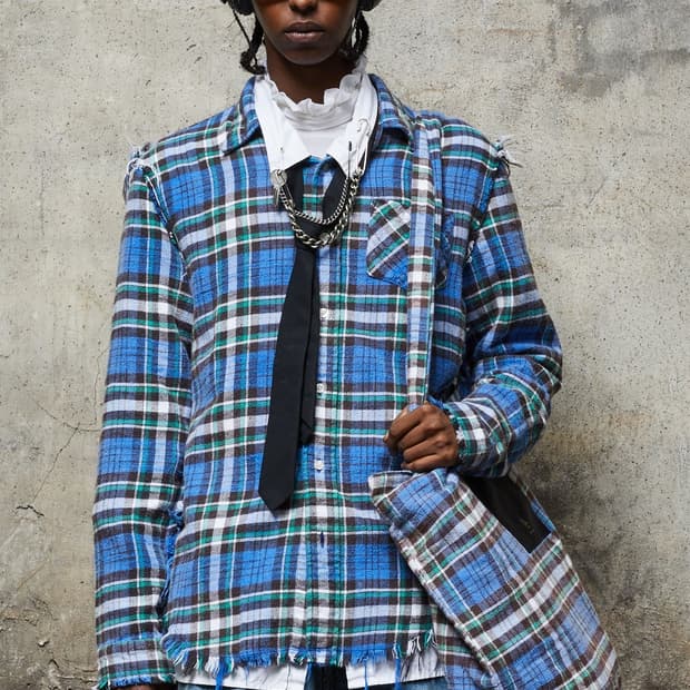 R13 슈레드 심 셔츠 S