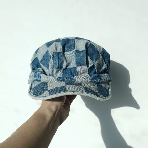 KAPITAL boro denim newsboy cap