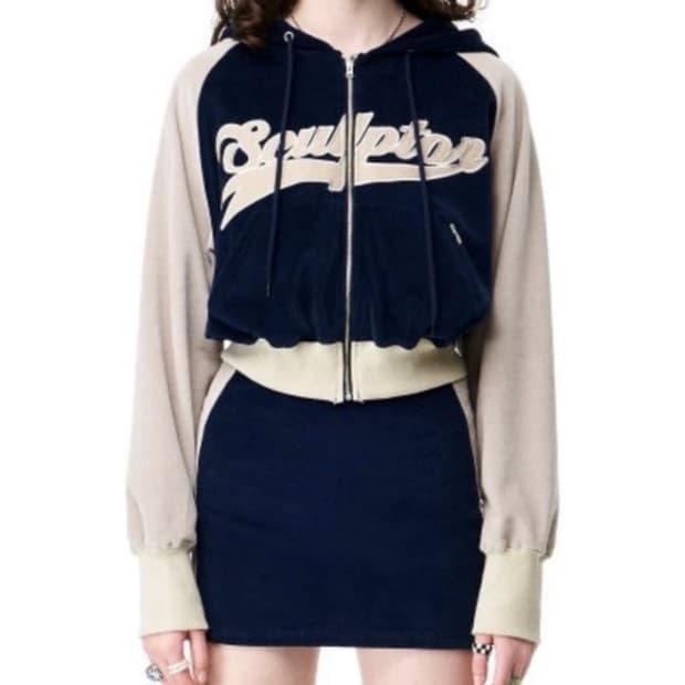 스컬프터 벨루어 후드집업