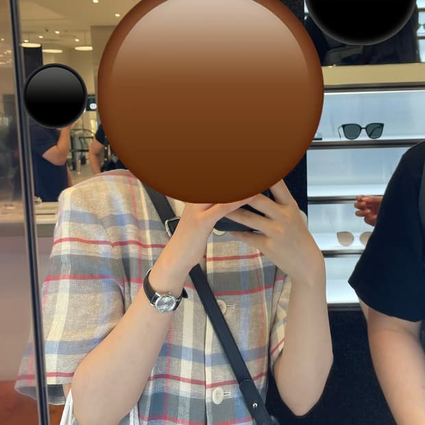 딤디 aubier 체크 린넨 트위트 셔츠