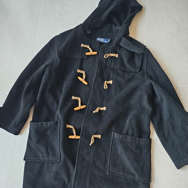 폴로 랄프로렌 후드 코트 블랙