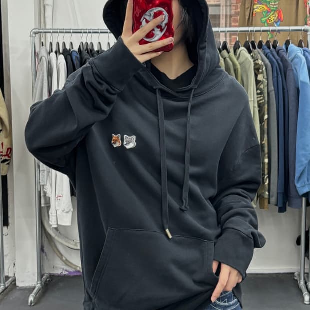 메종키츠네 더블폭스 후드티