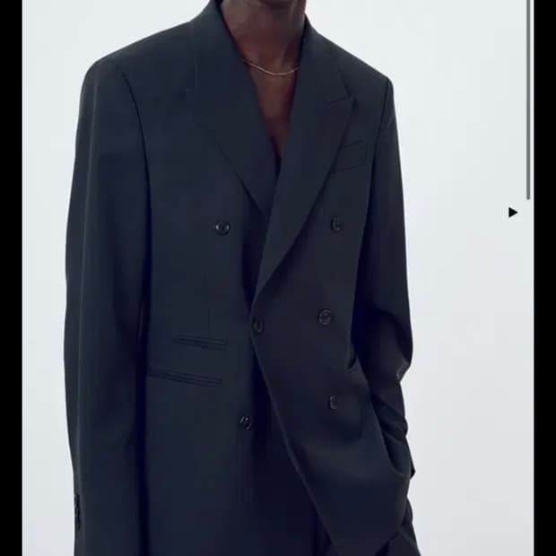 토니웩 더블 브레스티드 수트 셋업 카본그레이