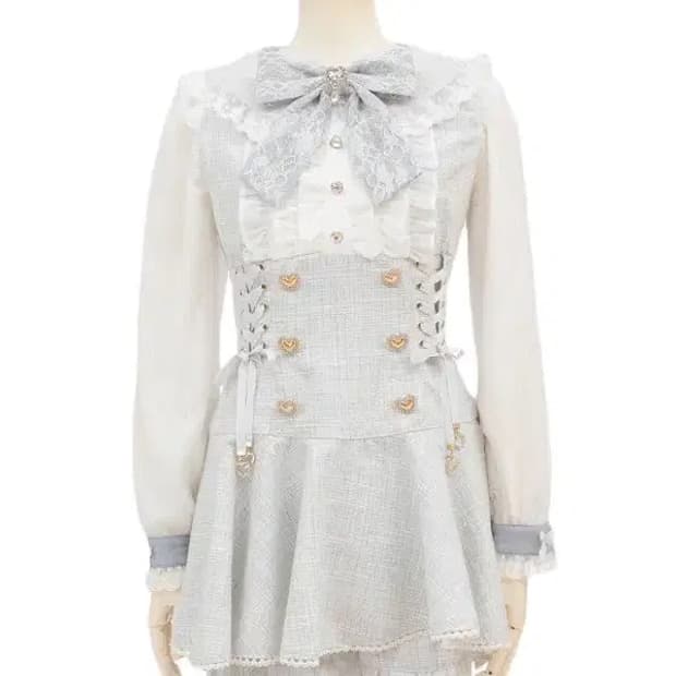 양산형 지뢰계 일브 양지뢰 리즈리사 미즈이로 메세지 리본트위드셋업