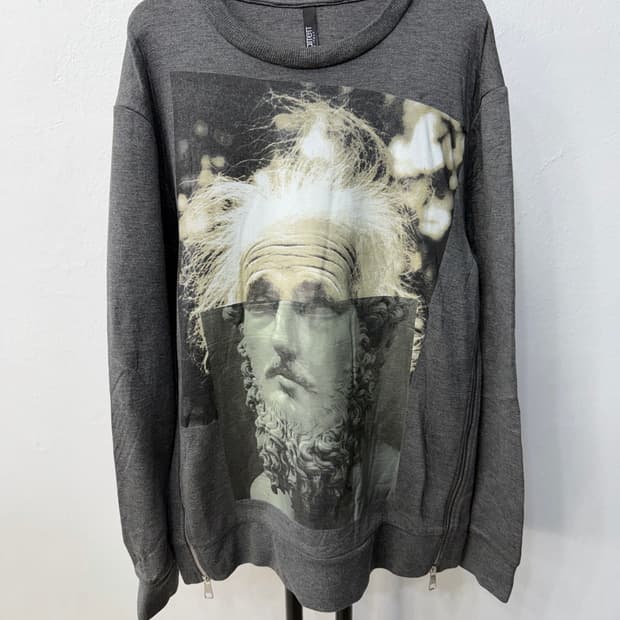 정품) 닐바렛 아르켓 그레이 프린팅 맨투맨 M