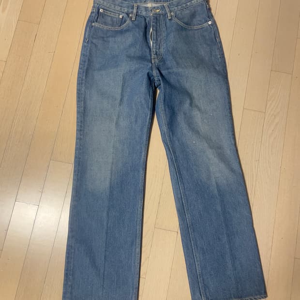 AURALEE WASHED HARD TWIST DENIM 5P PANTS