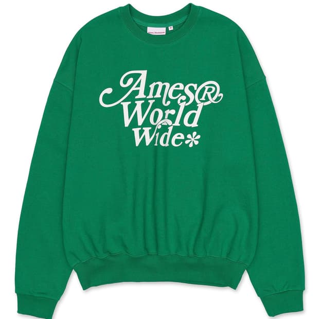 S 아메스 월드 와이드 시그니처 프린팅 오버핏 맨투맨