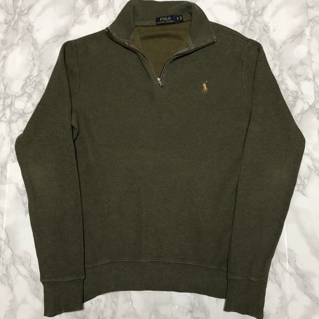 폴로 랄프로렌 딥카키 반집업 티셔츠 남여공용