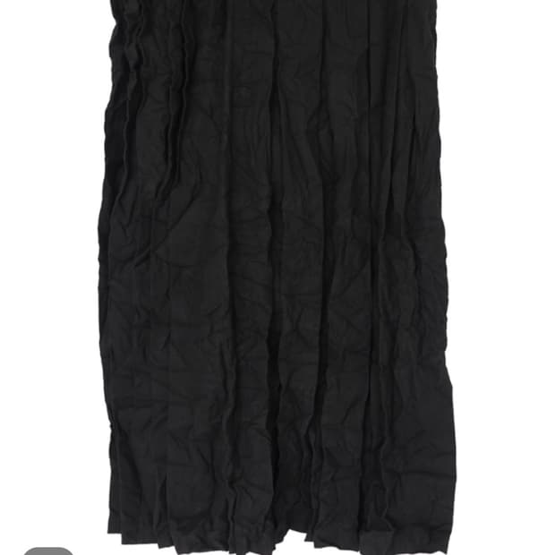 Paper Wool Offbeat Pleats Skirt - Black