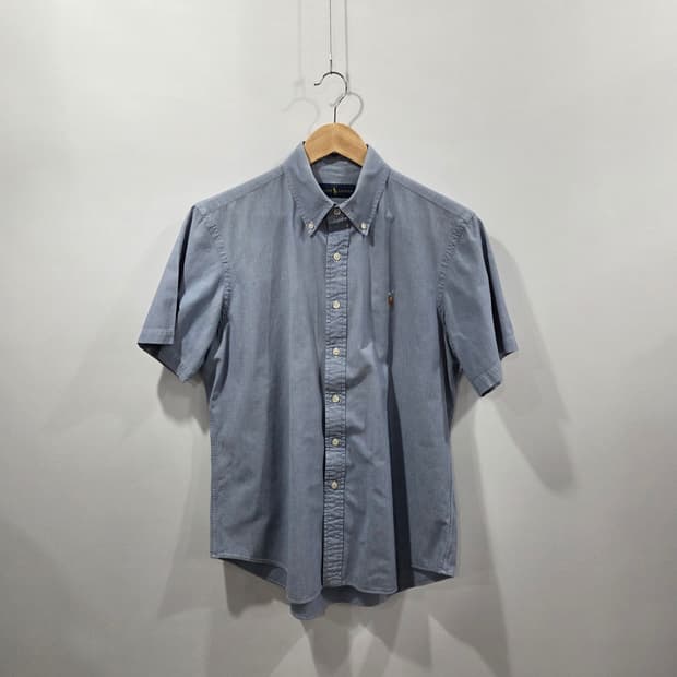 폴로랄프로렌 버튼다운 샴브레이 반팔셔츠 L