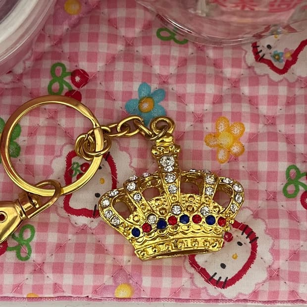 영국 왕관 크라운 빈티지 키링 스트랩 키체인 엔틱 고전