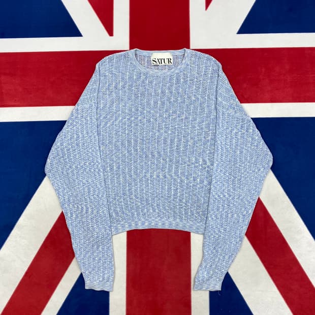 세터 이비자 내추럴 메시드 니트 L 실측 XL 