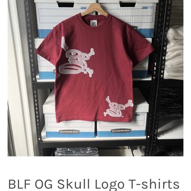 BLF OG Skull Logo T-shirts [ Burgundy ]