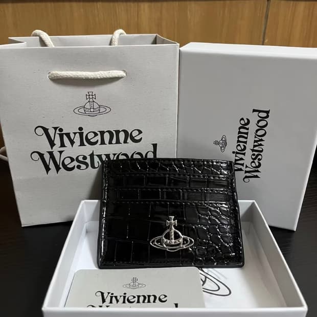 비비안 웨스트우드 오브 카드 홀더 블랙