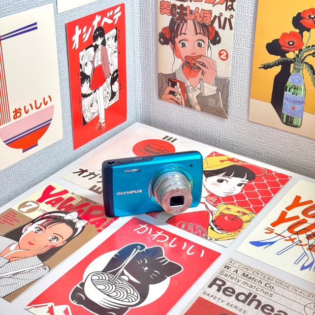 올림푸스 VH-410 블루 빈티지디카