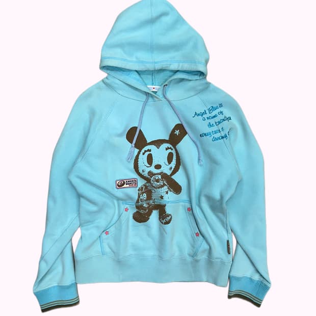 kitsch blue crop hood t-shirt