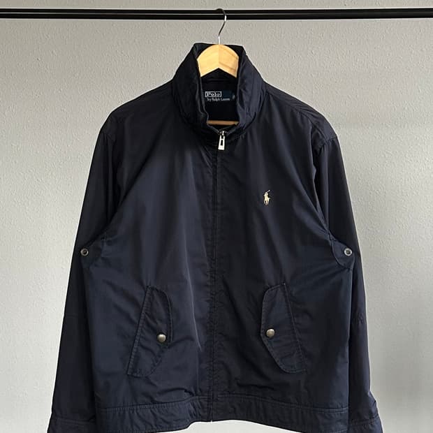 [M-L]폴로 랄프로렌 바라쿠다 폴리쉘 페리 바람막이 자켓 네이비