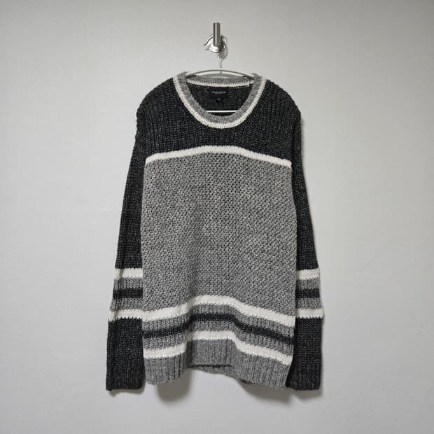 우영미 솔리드옴므 울 니트 / 남성 니트 / 남자 니트