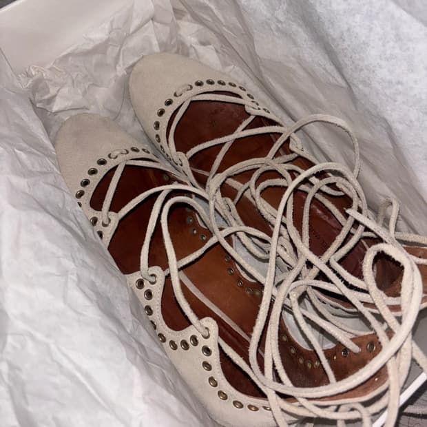 이자벨마랑 스웨이드 플랫슈즈