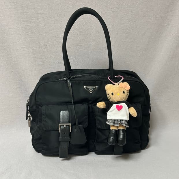 프라다 볼링백 바게트백 토트백 숄더백 나일론 포코노 y2k