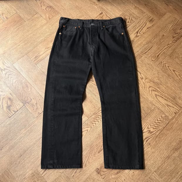 [32]리바이스 501 스트레이트핏 흑청 데님 팬츠