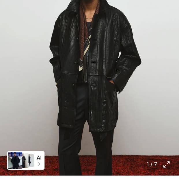 노이어 크링클 레더 카코트 52