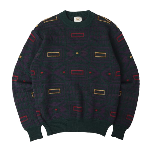90s Lee 리 그린 울 스웨터 니트