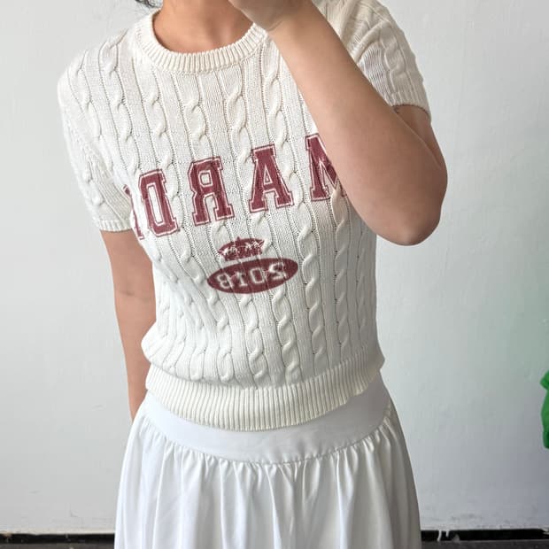 마르디메크르디 화이트 니트