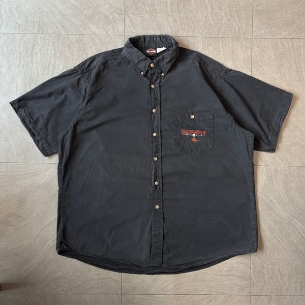 할리데이비슨 정품 미국 생산 블랙 반팔 셔츠