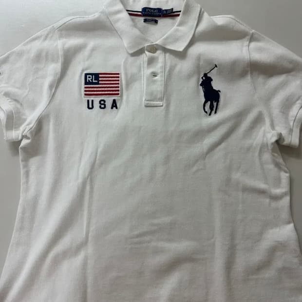 폴로 빅포니 치프키프 성조기 카라 티셔츠 usa