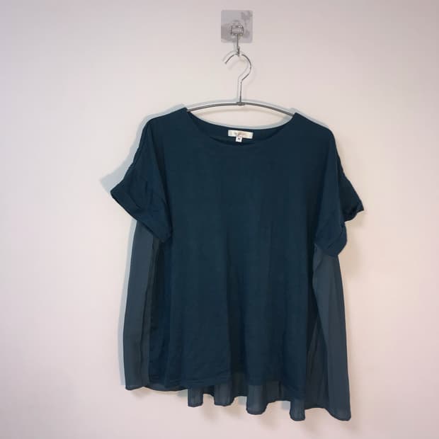 Unique Back-Pleated Chiffon Combination 