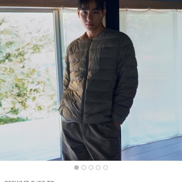 스노우피크 라운드넥 경량 다운 자켓 Tan gray 105