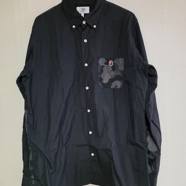 [L] 베이프 리플렉티브 카모 미니사루 셔츠