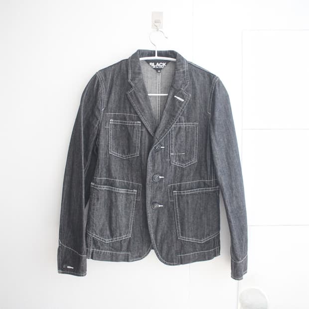 stitch blazer denim jacket