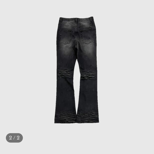 언더마이카 MU 블랙 워싱 플레어진