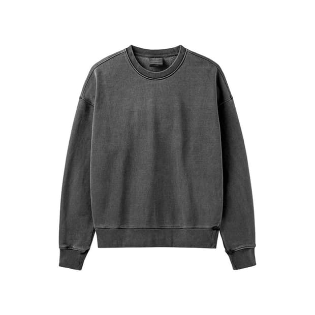 980G 피그먼트 맨투맨-차콜-