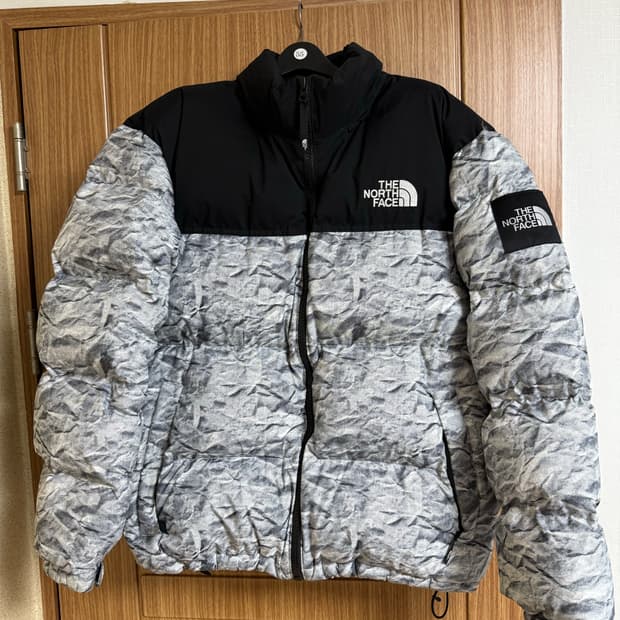 노스페이스 화이트 라벨 노벨티 눕시 다운 자켓 프린트 화이트 XXL