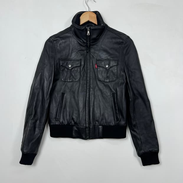 Levis 리바이스 블랙 양가죽 자켓