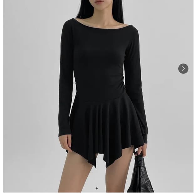 블랙업 MADE 보트넥 레이어드 원피스