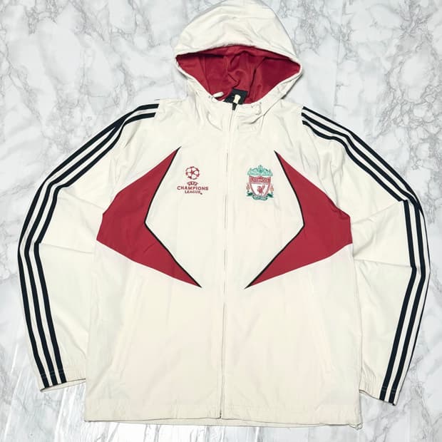 아디다스 리버풀 07-08 챔피언스리그 결승 바람막이 후드 자켓
