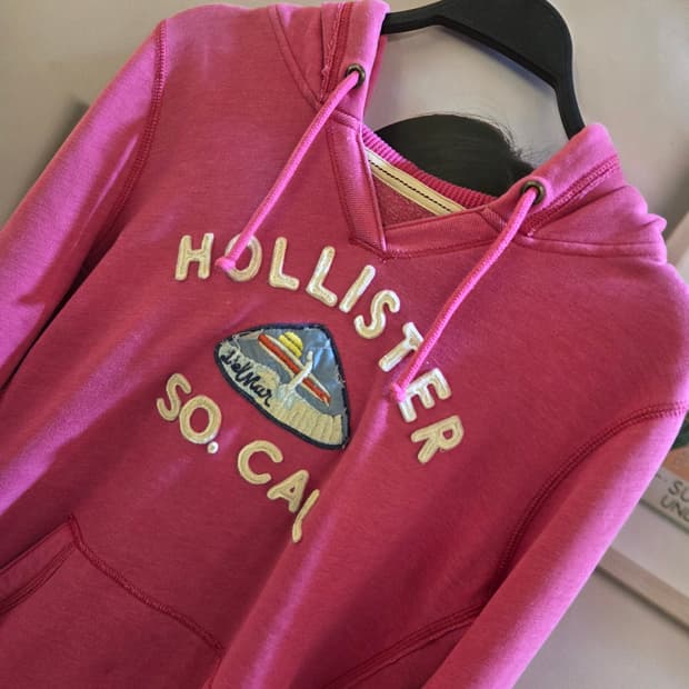 홀리스터 핑크 후드티