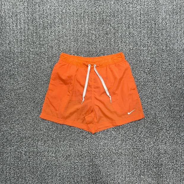 빈티지9. 나이키 스우시 나일론 밴딩 반바지 오렌지