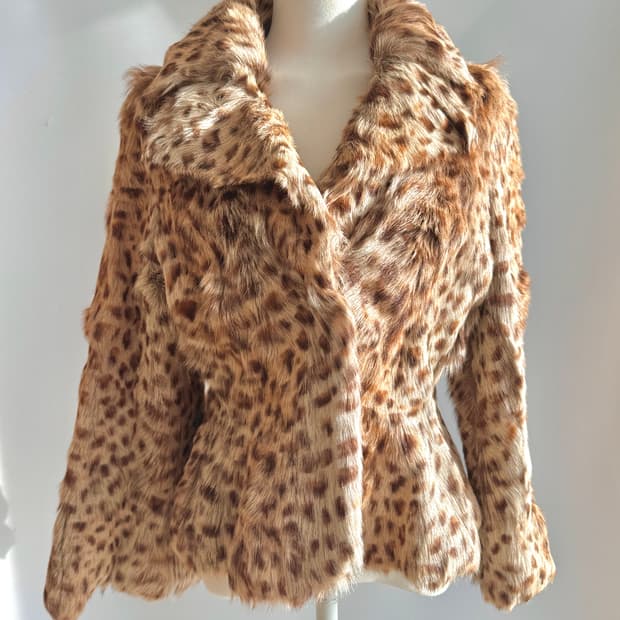 오네갸루 호피퍼자켓 리얼퍼자켓 레오파드 고스펑크 펑크룩 나나깔 