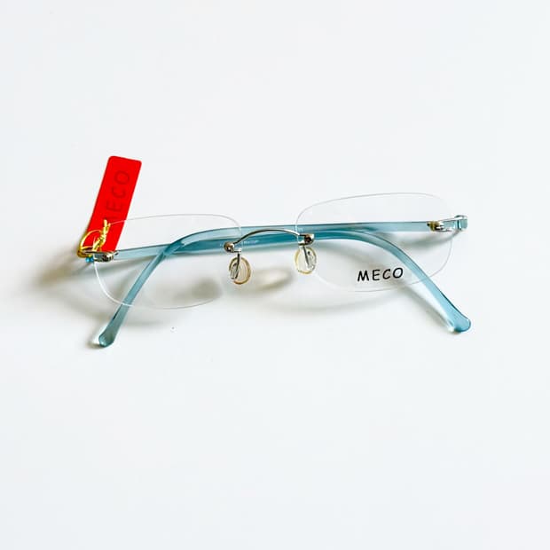 MECO 무테 스퀘어 프레임 빈티지 안경