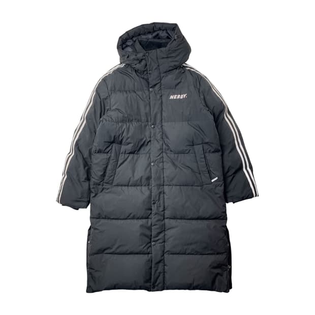 [택포] 널디 롱패딩 후드 점퍼 블랙 M