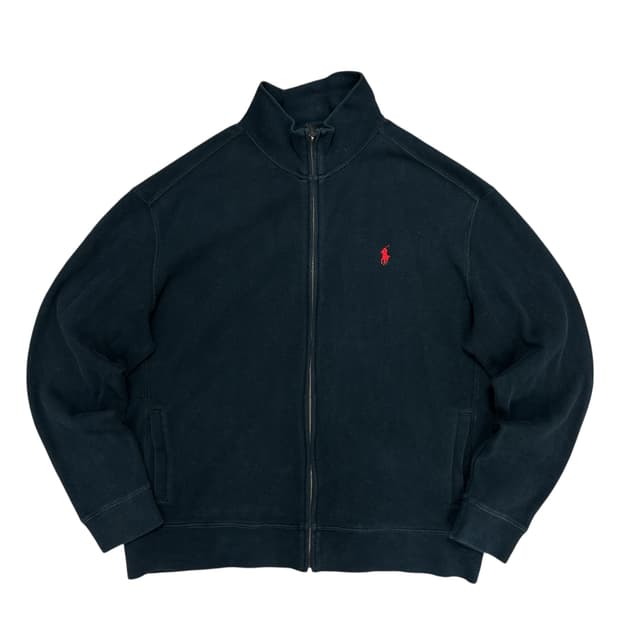 폴로 블랙 코튼 니트집업(L)