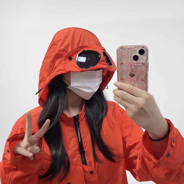 C.P컴퍼니 나일론 고글 후드 자켓