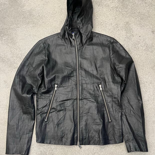 Urban Research 후드 가죽 자켓