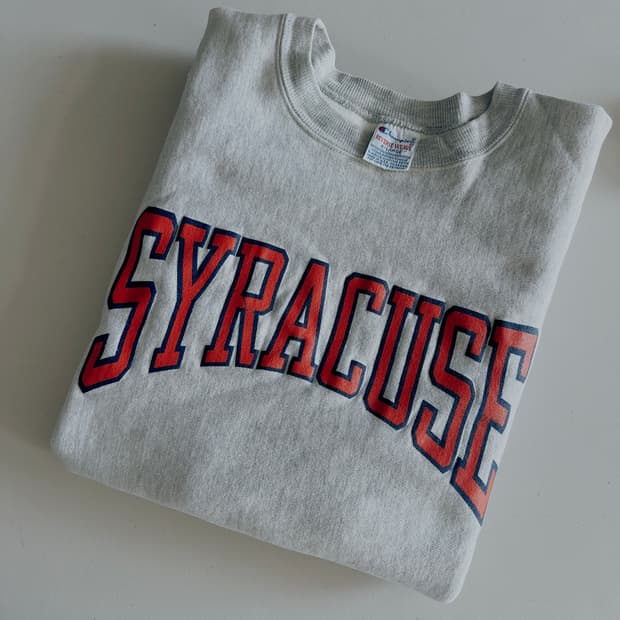 90s 챔피언 리버스위브 "SYRACUSE" 스웨트셔츠 맨투맨 USA