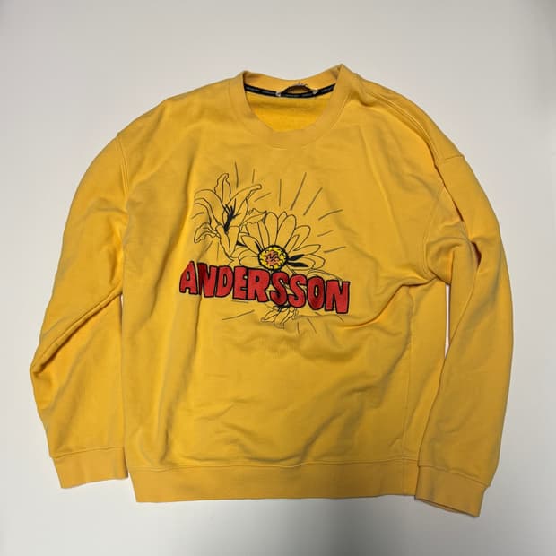 앤더슨벨 빅 프린팅 오버핏 스웻 맨투맨 L